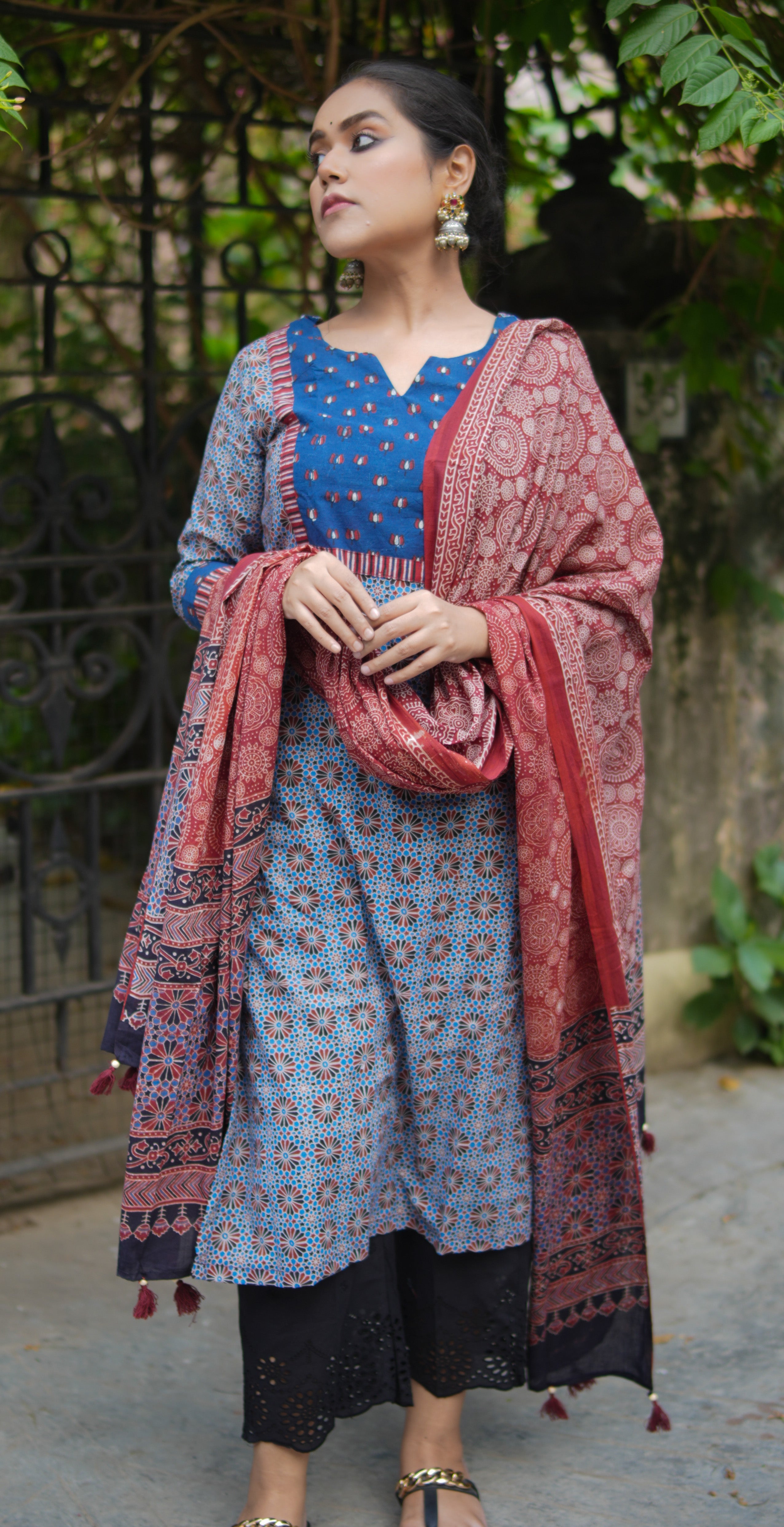 kurti pant set with dupatta