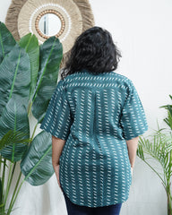 Sea green free flow top