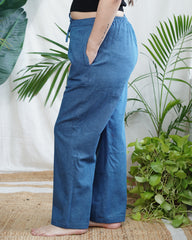 Soft denim indowestern palazzo