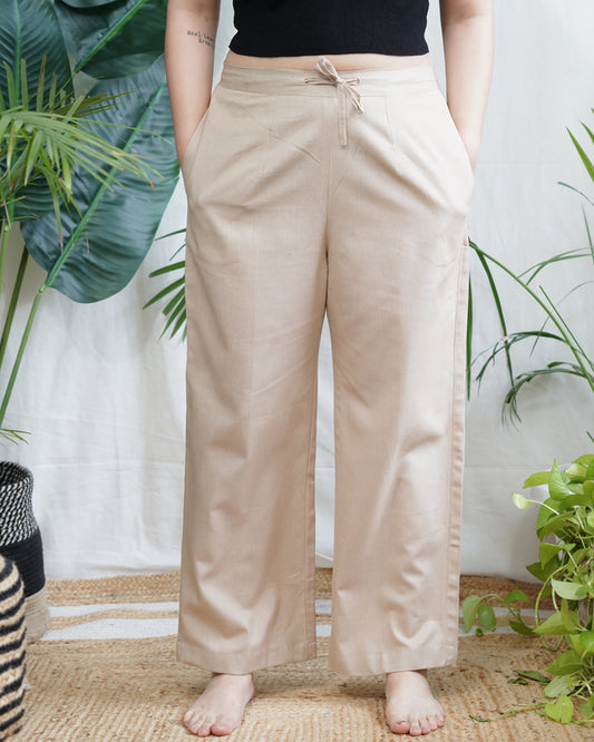 Beige Basic flex palazzo