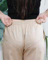 Beige Basic flex palazzo