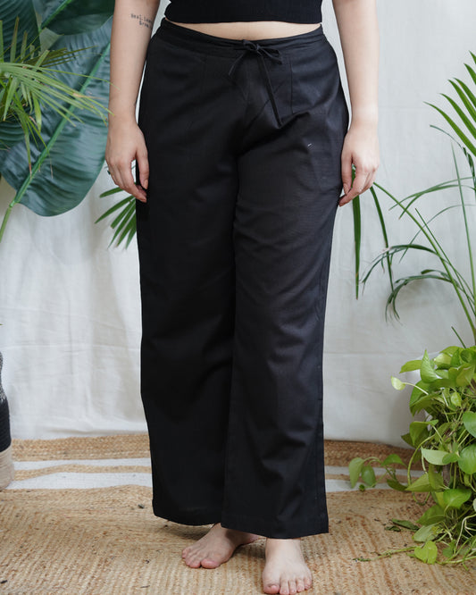 Black Basic flex palazzo