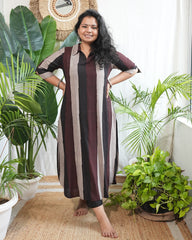 Bold line striped kurta