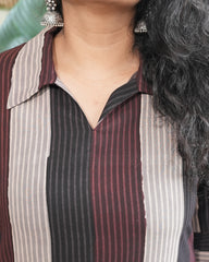 Bold line striped kurta