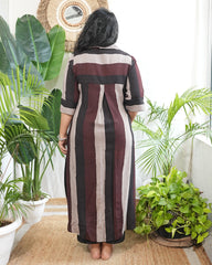 Bold line striped kurta