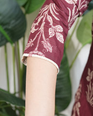 Wine big flower kodhi kurta