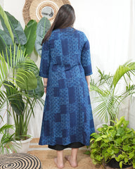 Indigo Rayon Aline kurta