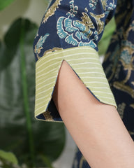 Peacock Green floral kurta