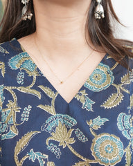 Peacock Green floral kurta