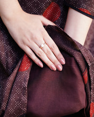 Dark brown bindi chanderi Aline Kurta with pocket