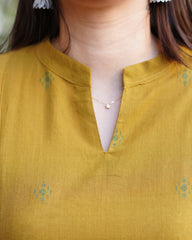 Mustard mehendi buti Aline kurta