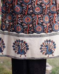 Coffee kalamkari designer kurta