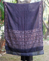 Black flower chanderi full suit set