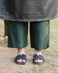 Mehendi green chanderi full suit set