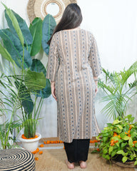 White lines Officewear Kurta