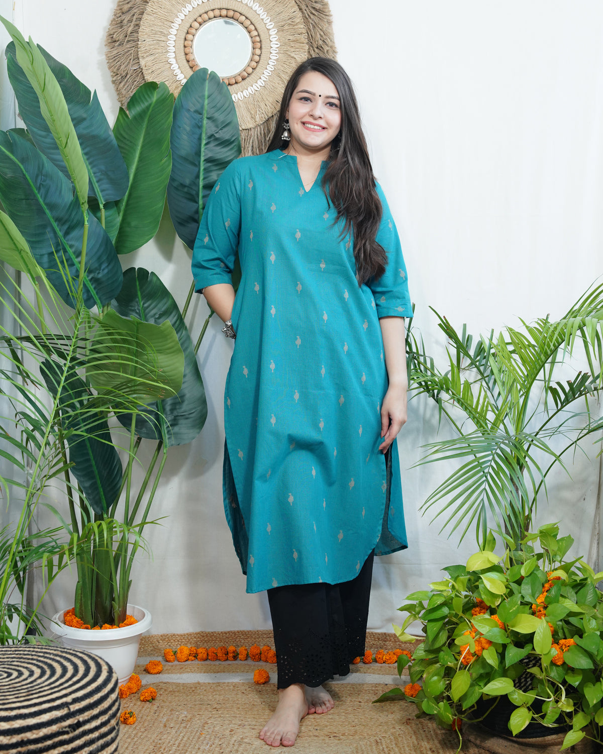 Ferozi south cotton kurta with pocket
