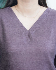 Soft brown border woollen kurta