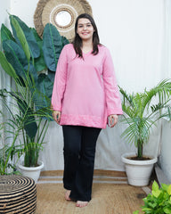 Pink Woollen short kurti