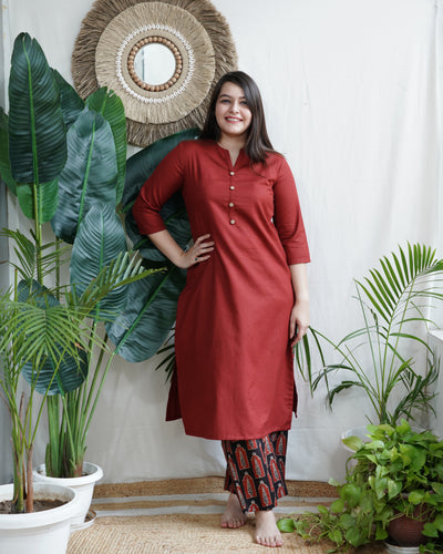 Maroon basic Minar coord set
