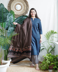 Black geometric print Dupatta (Dupatta only)