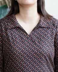 Black Geometric Grace Kurta