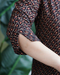 Black Geometric Grace Kurta