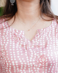Pink Bandhini Aline kurta