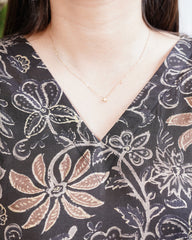 Brown Floral Aline kurta