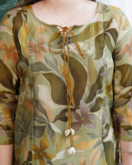 Vrinda floral Aline kurta