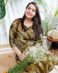 Vrinda floral Aline kurta
