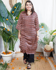 Multi geometric modal kurta