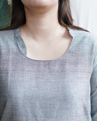 Slate Grey Big Border Kurta
