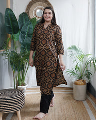 Dark Brown Buta Designer Kurta