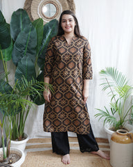 Dark Brown Buta Designer Kurta