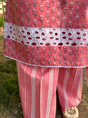 Pink Handblock Palazzo