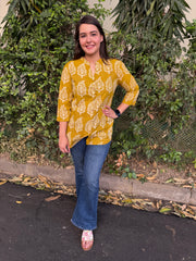 Mustard Big Leaf Shirt