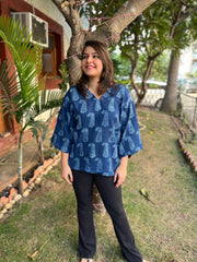 Indigo Leaf Top - MYSANSKRITAM