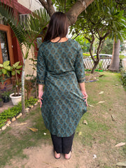 Forest flower V neck kurta