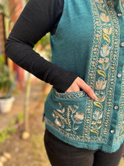 Peacock embroidered Sidra (waist coat)