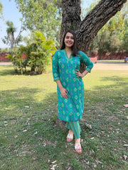 Sea Green Geometric Coord set