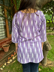 Lavender Ikkat short kurti