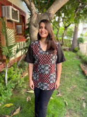 Black Multi patch shirt - MYSANSKRITAM