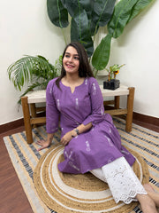 Lavender big ambi aline kurta
