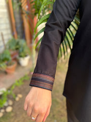 Black solid border kurti