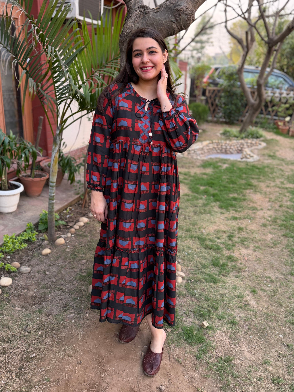 Black Circle Dress by MySanskritam