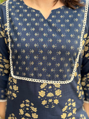 Dark Blue Buti Coord set
