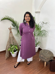 Onion pink basic kurta - MYSANSKRITAM