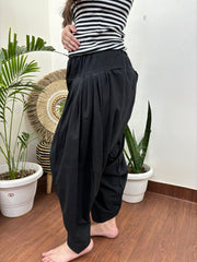 Black overall elastic salwar