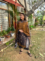 Grey Floral Spun suit set