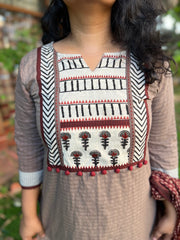 Mouse Brown Yoke Full suit set - MYSANSKRITAM